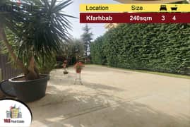 Kfarhbab 240m2 | 200m2 Garden | Decorated Flat |  PA |
