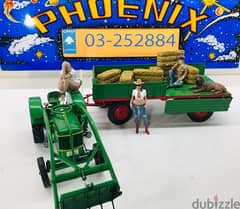 1/18 diecast full opening Tractor + Two Axle Trailer by minichamps