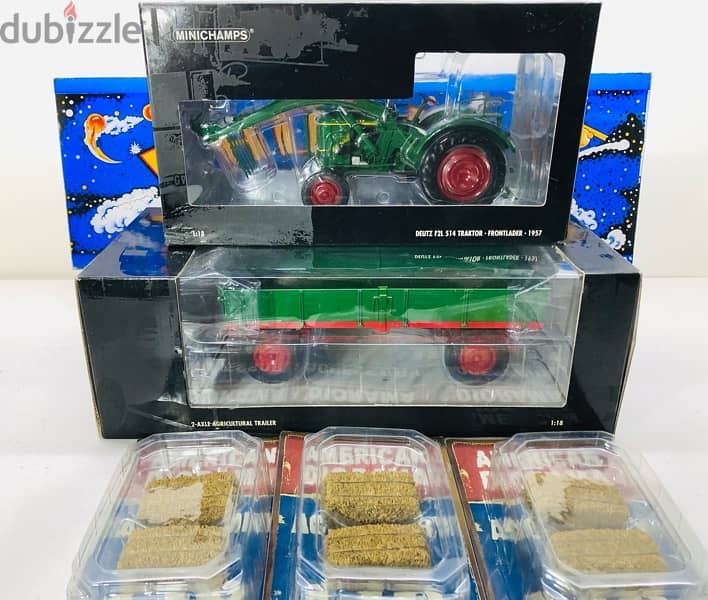 1/18 diecast full opening Tractor + Two Axle Trailer by minichamps 2