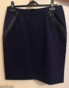 Skirt, color navy blue