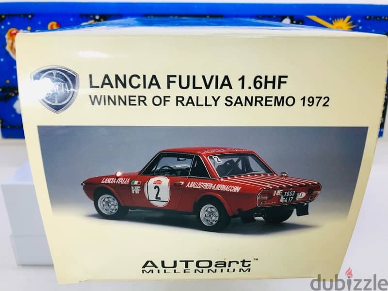 1/18 diecast full opening Autoart Lancia Fulvia 1.6 HF Winner 1972 9