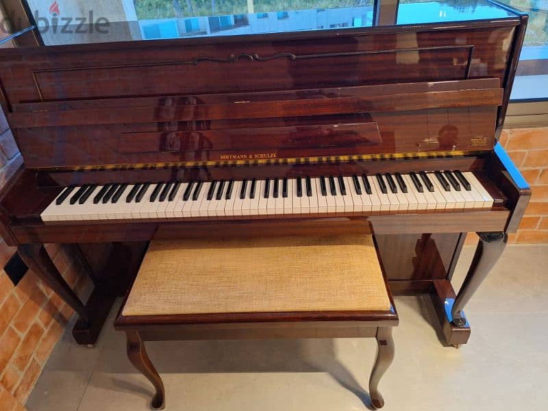 piano Hoffman & Schulze made in Germany like new 3 pedal 2