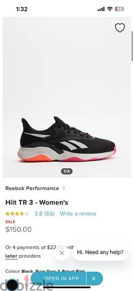 BRAND NEW  - NEVER WORN Reebok Sport HIIT TR 3 for 50$ 1