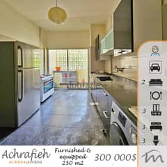 Ashrafieh | 250m² | 3 Balconies | Parking Lot | 3 Bedrooms Apartment 0