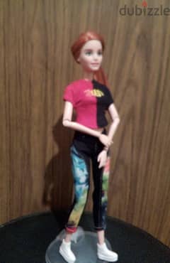 Barbie WELLNESS/ FITNESS Red haired Articulated Great Mattel doll=24