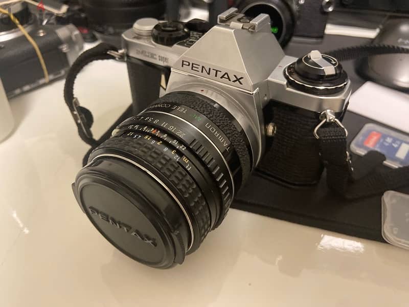 Pentax Me Super w/ Asaho 50mm lens & 2x telconverter (great condition 1