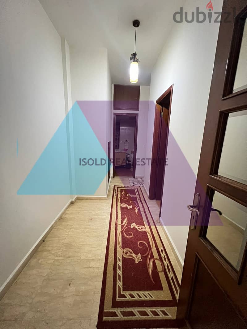Decorated 140 m2 apartment +350 m2 terrace+open view for sale in Kfour 7