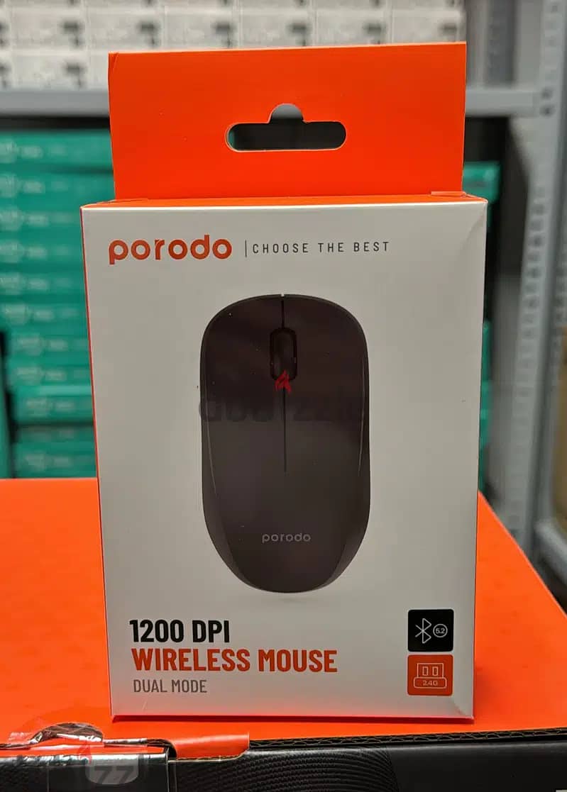 Porodo 1200 DPI wireless mouse dual mode black 1