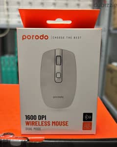 Porodo 1600 DPI wireless mouse dual mode White 0