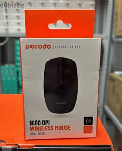 Porodo 1600 DPI wireless mouse dual mode black original & new price 0