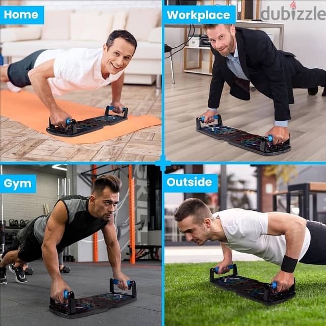 Foldable Push Up Board, Color-Coded Fitness Board, Full Body Workout 3