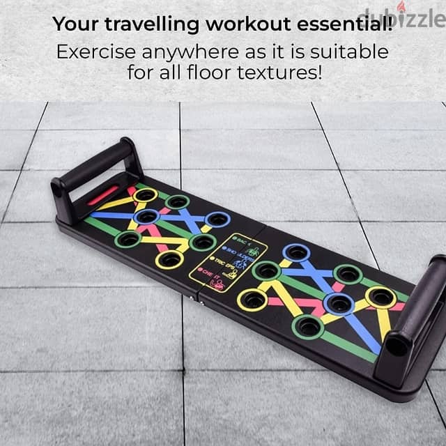 Foldable Push Up Board, Color-Coded Fitness Board, Full Body Workout 9