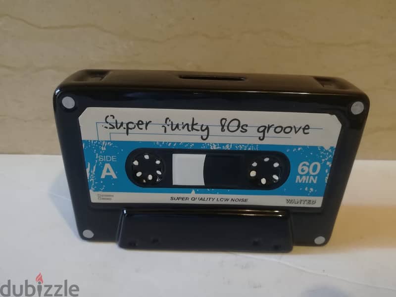 Ceramic retro style audio cassette money keeper 16*10cm 0