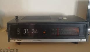 Vintage  1973 Sony Solid State  Digimatic Japan Flip Clock tuner Alarm