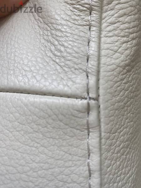 white leather Italian sofa 8