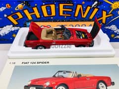 1/18 diecast full opening Autoart Fiat 124 Spider Rosso Corsa Red