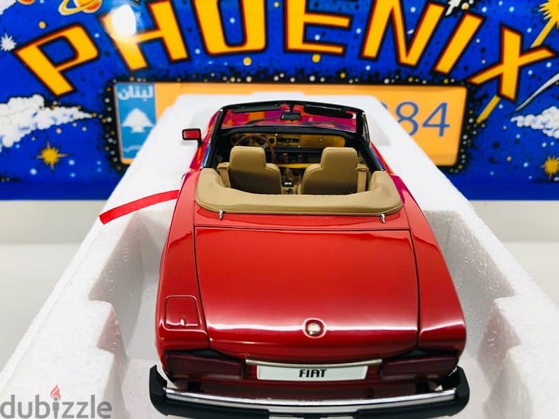 1/18 diecast full opening Autoart Fiat 124 Spider Rosso Corsa Red 8