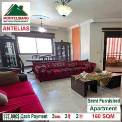 127,000$ Cash Payment!! Apartment for sale in Antelias!! 0