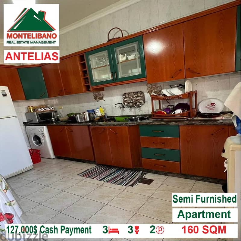 127,000$ Cash Payment!! Apartment for sale in Antelias!! 4