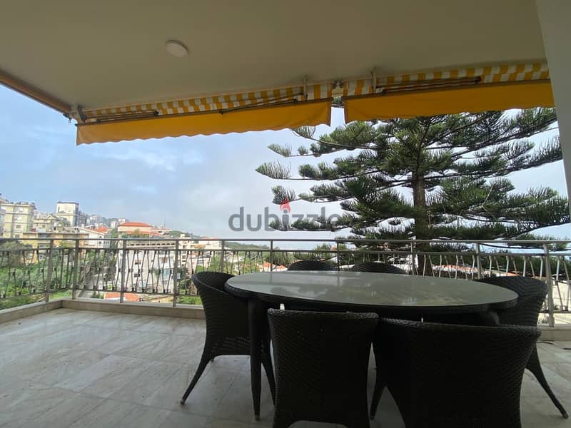 240Sqm|Fully furnished apartment for rent in Broummana/Mrah Ghanem 2