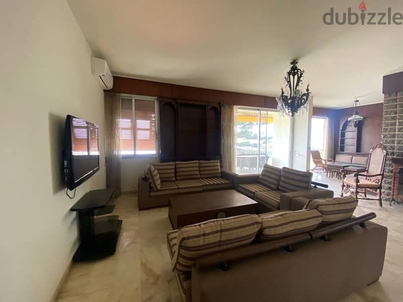 240Sqm|Fully furnished apartment for rent in Broummana/Mrah Ghanem 3