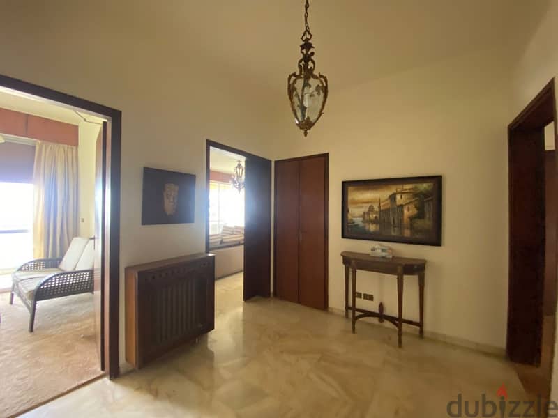 240Sqm|Fully furnished apartment for rent in Broummana/Mrah Ghanem 7