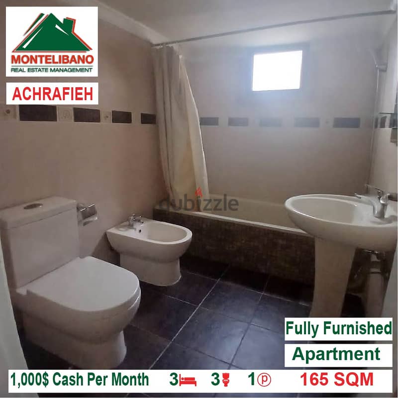 1000$!! Fully Furnished Apartment for rent located in Achrafieh 5