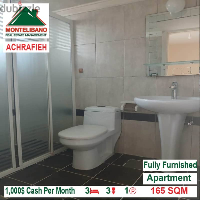 1000$!! Fully Furnished Apartment for rent located in Achrafieh 6