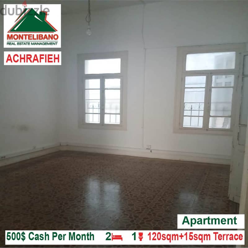 500$!! Apartment for rent located in Achrafieh 1