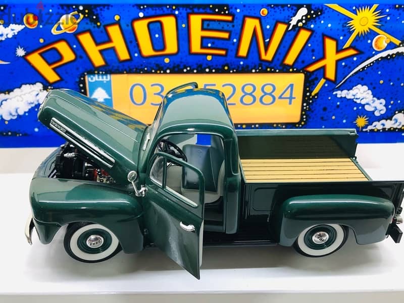 1/18 diecast Full opening Ford Pick-Up + Horse Trailer Set 7