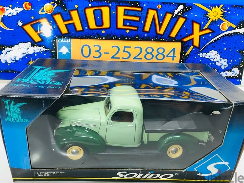 1/18 diecast Chevrolet Pick-Up made in France by Solido Full opening 2