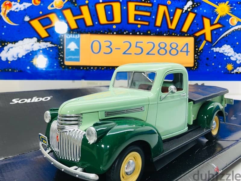 1/18 diecast Chevrolet Pick-Up made in France by Solido Full opening 3