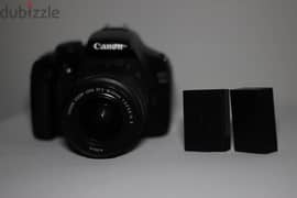 canon 1100d with bag and charger + 2 new battery