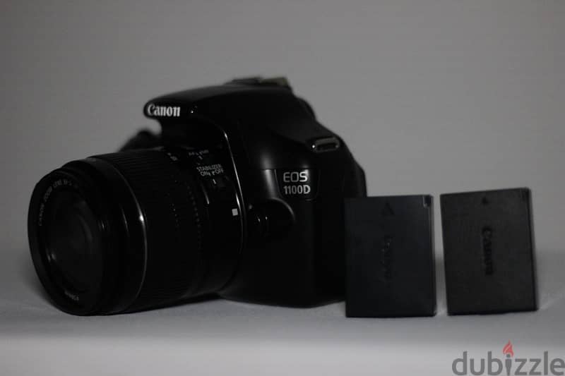 canon 1100d with bag and charger + 2 new battery 3