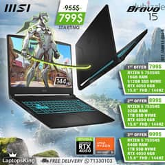Msi Bravo 15 Ryzen 5 7535hs Rtx 4050 144hz 15.6" Gaming Laptop 0