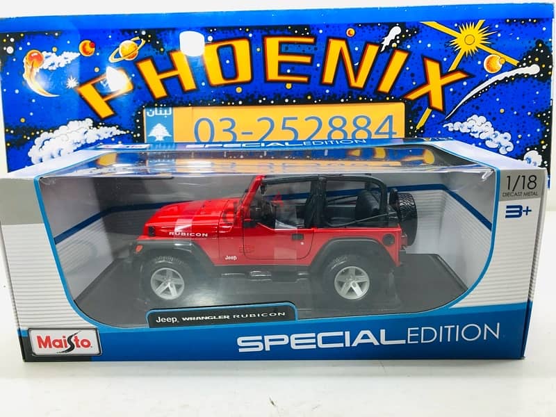 1/18 diecast Jeep Wrangler Rubicon RED. NEW & SEALED 1