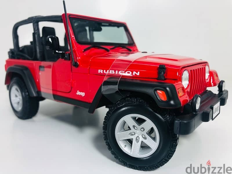 1/18 diecast Jeep Wrangler Rubicon RED. NEW & SEALED 5