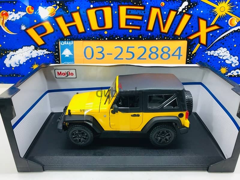 1/18 diecast Jeep Wrangler YELLOW. NEW & SEALED 1