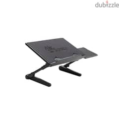 Air Space Adjustable Laptop Desk 22” with Fan and Mouse Tray 0