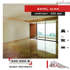 Deluxe apartment for sale in Sahel Alma 200 SQM ref#jh17312