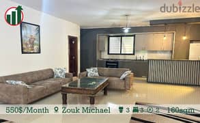 Catchy price !!Fully Furnished Apartment for rent in Zouk Michael!