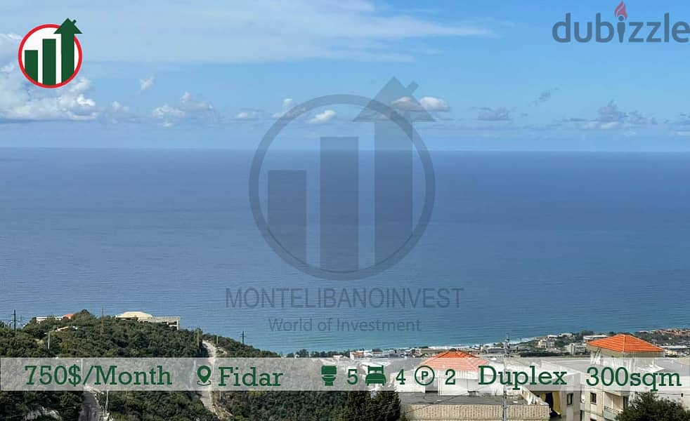 Apartment for Rent with Mountain and Sea view in Fidar! 0