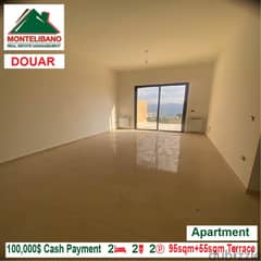 100,000$!! Apartment for sale located in Douar
