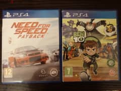 Need for speed payback and Ben 10 0