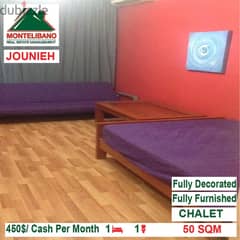 450$!! Fully Furnished Chalet for rent located in Jounieh 0