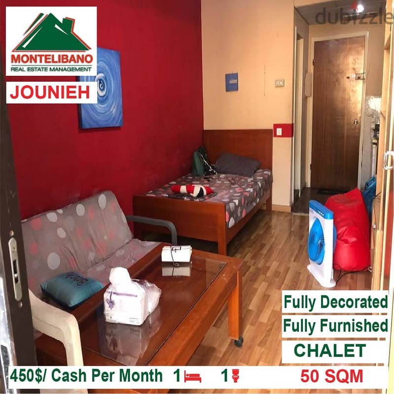 450$!! Fully Furnished Chalet for rent located in Jounieh 1