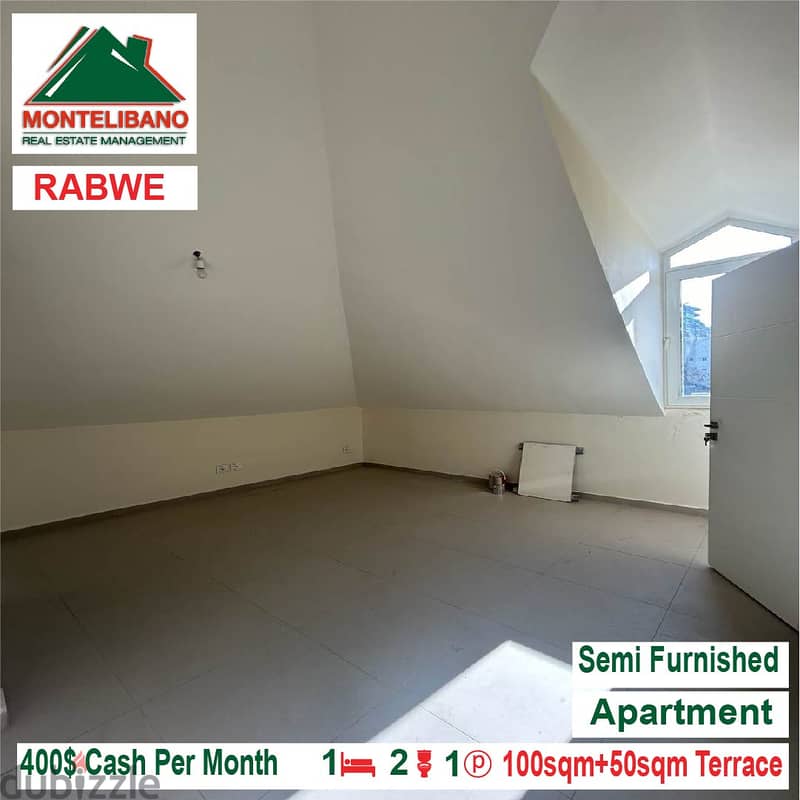 400$!! Semi Furnished Apartment for rent located in Rabwe 2