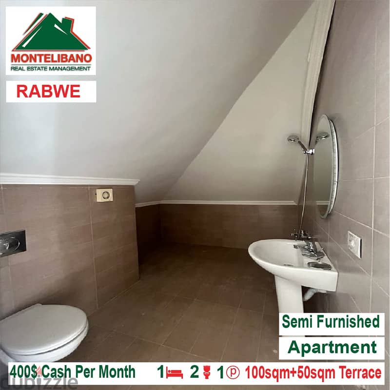 400$!! Semi Furnished Apartment for rent located in Rabwe 4
