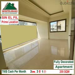 750$!! Prime Location Apartment for rent located in Sin El Fil 0