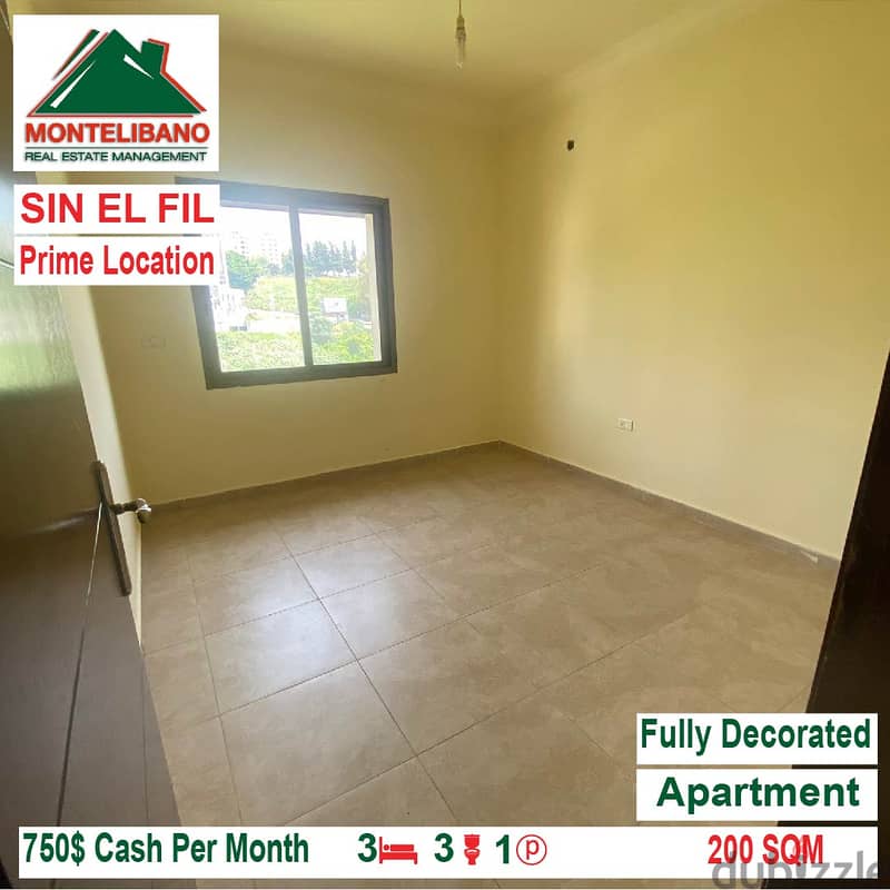 750$!! Prime Location Apartment for rent located in Sin El Fil 3